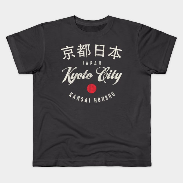 Kyoto City Japan Vintage Kids T-Shirt by Designkix